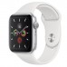Apple Watch Series 5 GPS 44mm Silver Aluminum Case with White Sport Band MWVD2