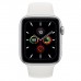 Apple Watch Series 5 GPS 44mm Silver Aluminum Case with White Sport Band MWVD2