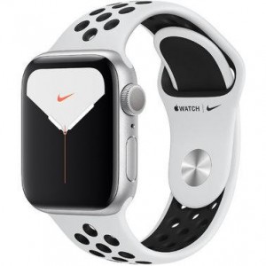 Apple Watch Series 5 Nike GPS 40mm Silver Aluminum Case Pure Platinum/Black Nike Sport Band MX3R2