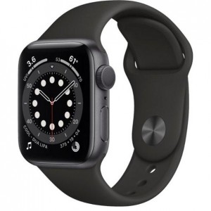 Apple Watch Series 6 40mm GPS Space Gray Aluminium Case With Black Sport Band MG133