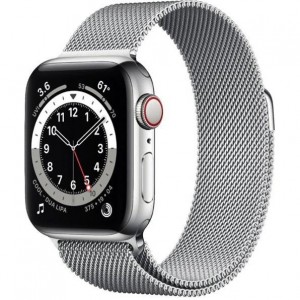 Apple Watch Series 6 40mm Silver Stainless Steel Case With Silver Milanese M02V3/M06U3