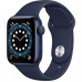 Apple Watch Series 6 44mm GPS Blue Aluminum Case With Deep Navy Sport Band M00J3