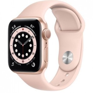 Apple Watch Series 6 44mm GPS Gold Aluminum Case With Pink Sand Sport Band M00E3