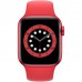 Apple Watch Series 6 44mm GPS Red Aluminium Case With Red Sport Band M00M3