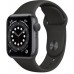 Apple Watch Series 6 44mm GPS Space Gray Aluminum Case With Black Sport Band M00H3