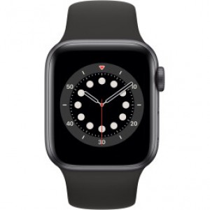 Apple Watch Series 6 44mm GPS Space Gray Aluminum Case With Black Sport Band M00H3