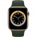 Apple Watch Series 6 4G 44mm Gold Stainless Steel Case With Cyprus Green Sport Band M09F3