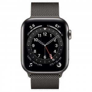 Apple Watch Series 6 4G 44mm Graphite Stainless Steel Case With Graphite Milanese Loop M09J3