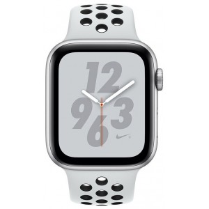 Apple Watch Series 6 Nike 44mm GPS Silver Aluminium Case With Pure Platinum Black Nike Sport Band MG293