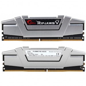 G.Skill F4-2666C15D-16GVS DDR4 16GB (2x8GB) 2666 MHz RipjawsV Silver