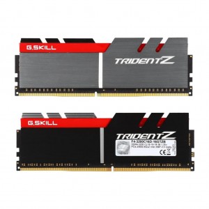 G.Skill F4-3200C16D-16GTZB DDR4 16GB (2x8GB) 3200 MHz Trident Z Silver H/ Red